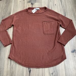 FP Beach Free People Size Small Roll Neck Sweater Coastal Bronze Canyon Sunset